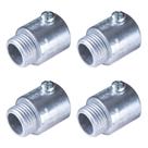 4 Conectores S/ Rosca Reto Cônico Alumínio 3/4'' Tramontina