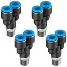 4 Conexão em Y Engate Rápido Rosca 1/8 Tubo 8mm 4 Conexão em Y Engate Rápido Rosca 1/8 Tubo 8mm