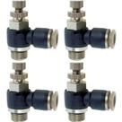 4 CONEXÃO REGULADOR DE FLUXO ENGATE ROSCA 1/4 X TUBO 6mm
