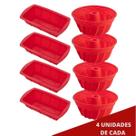 4 Conj Forma para Pães e Forma Espiral em Silicone Sortida