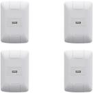 4 Conjunto 4x2 1 Tomada USB 1,5 A Bivolt Tramontina Aria