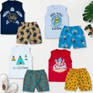4 Conjunto Infantil Verão Regata Com Shorts Tactel Menino 4 Conjunto Infantil Verão Regata Com Shorts Tactel Menino