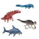 4 conjuntos de ornamentos de modelo de terno de dinossauro de simulação colorida