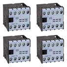 4 Contator Mini Weg 1NA 7A 220V Cw07 Tripolar 60Hz Azul