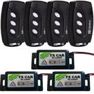 4 Controle Portão 3 Canais Clip de Fixação + 3 Tx Car Farol Luz Alta Prova de Água 433,92mhz Code Learn