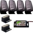 4 Controle Remoto 2 Canais com Cllip Fixação + Controle Tx Car Farol Alto Carro Moto + Sensor Fim de Curso Deslizante