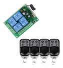 4 Controles Remotos Sem Fio Relé 12v Receptor Multifunções