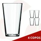 4 Copo de Vidro Cairo Transparente Nadir Suco Água Bebidas