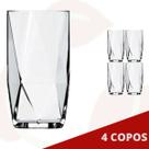 4 Copo Topazio Long Drink Bebidas Bartender Nadir 360ML