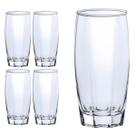 4 Copos de Vidro 370ml Florence Transparente Suco Agua