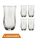 4 Copos Ópera Vidro Transparente Redondo 360ml Durável Nadir 4 Copos Ópera Vidro Transparente Redondo 360ml Durável Nadir