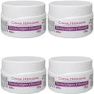 4 Creme Hidratante Alquimia Elastina Colágeno e Vitamina E Pote 250g