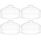 4 Cúpulas de Plástico 24cm Clear para Bolos Tortas Doces Pratos Haus Concept Cristal