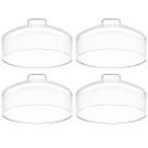 4 Cúpulas de Plástico 24cm Clear para Bolos Tortas Doces Pratos Haus Concept Cristal