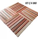 4 Decks De Madeira Modular Base Madeira Garapeira 50x50