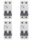 4 Disjuntores Schneider 2p 125a 4.5ka Easy9 230v
