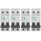 4 Disjuntores Termomagnético Mini Tipo C 20a 3ka Bip 4 Disjuntores Termomagnético Mini Tipo C 20a 3ka Bip