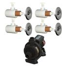4 Dispositivo de Hidromassagem Inox + Bomba Sodramar Piscina