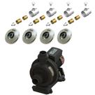 4 Dispositivos de Hidromassagem Inox Flat + Bomba Sodramar Piscina