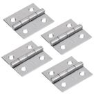 4 Dobradiça Inox AISI 304 Com Pino Fixo Reforçada 38x34mm 4 Dobradiça Inox AISI 304 Com Pino Fixo Reforçada 38x34mm
