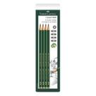 4 Ecolápis Grafite FABER-CASTELL 9000 HB 2B 4B 6B Cartela