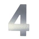 4 Em Acm Aço Escovado 125mm - 400-4 - Numeral