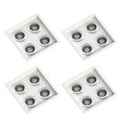 4 Embutido Recuado P/ 4 Lâmpadas PAR30 Branco Save Energy