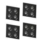 4 Embutido Recuado P/ 4 Lâmpadas PAR30 Preto Save Energy