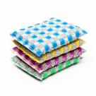 4 Esponjas de Tecido Estampada Colorida 9 X 13,5Cm Dasshaus