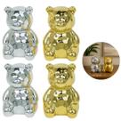 4 Estátua de Urso Enfeite Decorativo De Luxo em Cerâmica