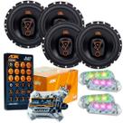 4 Falantes Triaxiais Jbl 6trms80 160w + 4 Strobo Ajk 6w 3.0