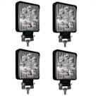 4 FAROL DE LED AUXILIAR QUADRADO 27W 9 LEDS TROLLER OFF-ROAD CARRO 4x4 LE-6711 -1012