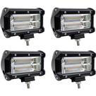 4 farol de milha led 10~30v 6000k 6480lm 72w 24 leds x 3w vpl-7343 -1005