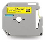 4 Fita Rotuladora Mk-631 Amarela Letra Preta Compatível 12mm Amarelo Letra Preta