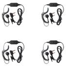 4 Fones UV-82 Para Rádio Comunicador Baofeng