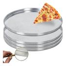 4 Formas De Pizza Grandes 30 Cm Alumínio Borda Reforçada