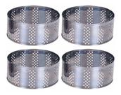 4 Formas Redondas Inox Para Queijo Frescal de 1kg a 1,5kg Zatti