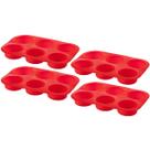 4 Formas Silicone Antiaderente 6 Cavidades Cupcake Sortida