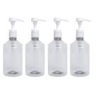 4 Frascos 500ml Para Álcool Gel Válvula Pump Profissional