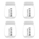 4 frascos de coleta de bombas de mama para bombas de mama Spectra S2 S1 9 Plus Motif Luna, frascos de gargalo largo reutilizáveis de 6 onças e 180 ml com gola e disco de vedação, substitua o frasco Spectra