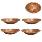4 Gamelas Travessa Tigela Bambu Servir Petiscos Cozinha 20cm