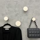 4 Ganchos bola 4 tamanhos cabide areia bege boho off white