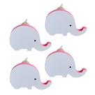4 Ganchos pendurador de parede Elefante Safari MDF laminado