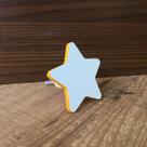 4 Ganchos Penduradores de Parede MDF Estrela borda colorida
