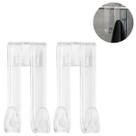 4 Ganchos Transparente Cabide Encaixável para Pendurar 4 Ganchos Transparente Cabide Encaixável para Pendurar
