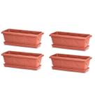 4 Jardineira Floreira Romana Cerâmica 50cm Nutriplan + Prato 4 Jardineira Floreira Romana Cerâmica 50cm Nutriplan + Prato