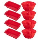 4 Jogo Formas Silicone Espiral 23,5cm e para Pães Sortida