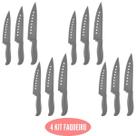 4 Jogos de Facas Cinza Du Chef Cabo Reforçado Profissional