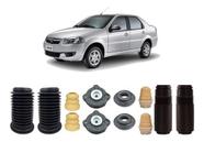 4 Kit Batente Suspensão Dianteira Traseira Siena 2012 13 14