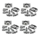4 Kit Roldana Para Porta De Correr RO62 Guia Flex 1 Porta